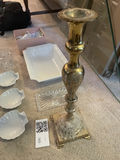 Mixed Decorative Serving Pieces and Brass Candlestick - thumbnail 3 of 5