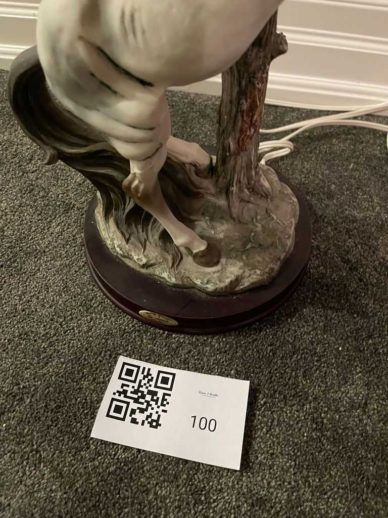 Horse Figurine Table Lamp with Fabric Shade - image 2 of 8