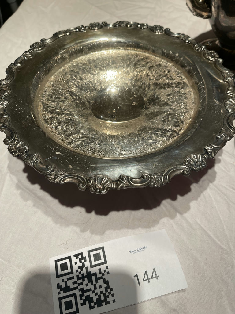 Silver Tea Service Set and Decorative Bowl - image 2 of 3