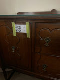 Wooden Sideboard Buffet Cabinet with Glass Top - thumbnail 1 of 6