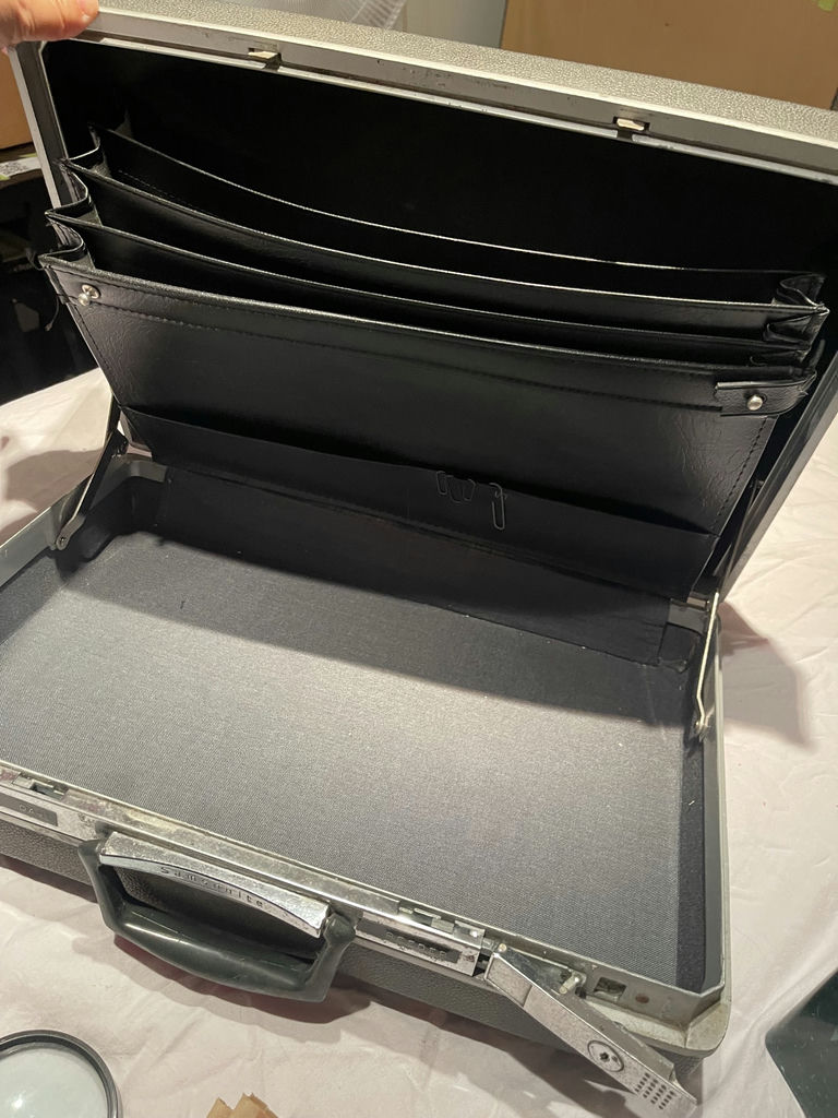 Samsonite Briefcase, Storage Box, Magnifying Glass, Newspaper, and Tall Shelf - image 6 of 10