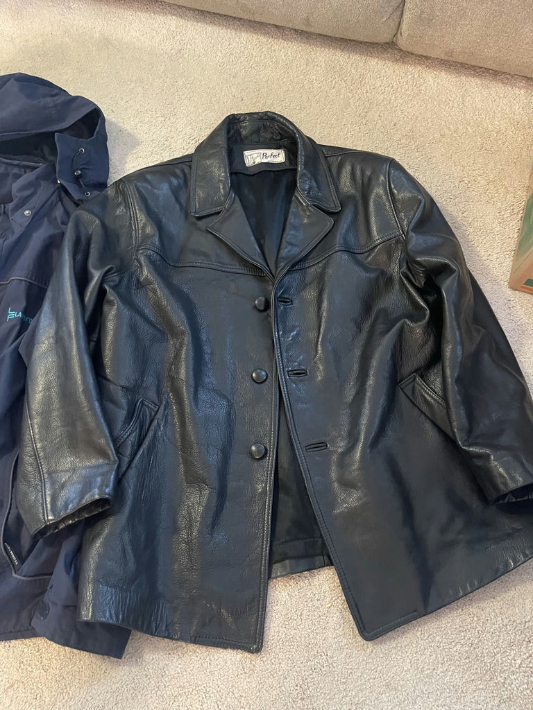 2 Men’s Jackets: Hooded Jacket and Perfect Leather Jacket - image 3 of 5