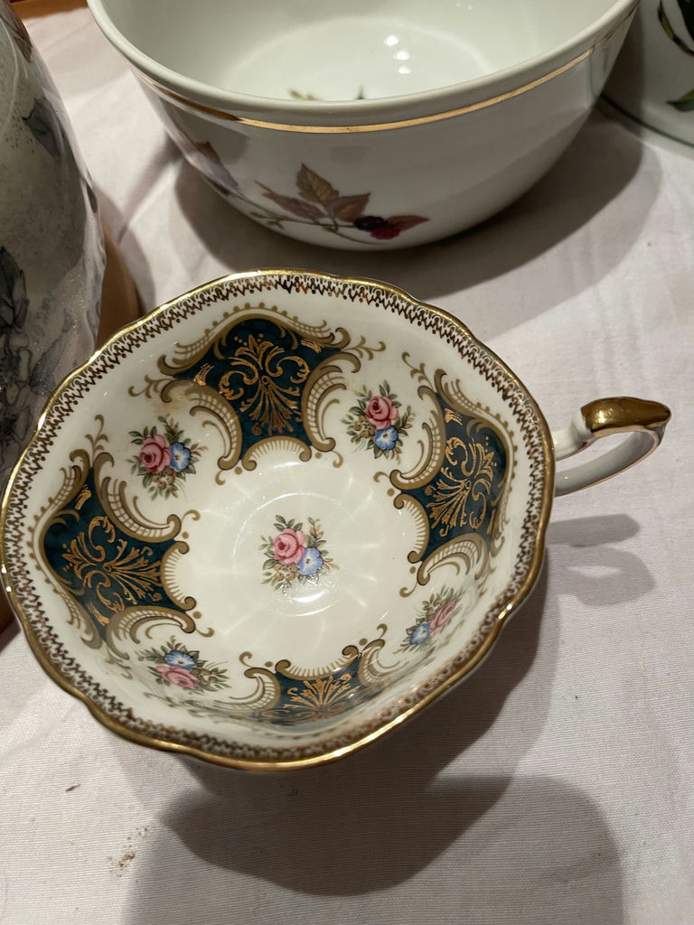 Assorted Vintage Glassware, China Bowls, Tureen, Wooden Crate, and * DeVilbiss Atomizer - image 9 of 16