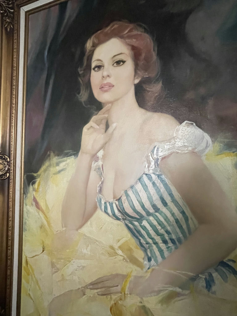 Lajos Füzesi - Oil on canvas Portrait - image 3 of 6