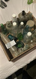 Vintage Assorted Glass Bottles and Jars in Wooden Crate - thumbnail 1 of 8