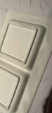Two Ceramic Serving Trays and Four Amber Glass Tumblers And candle Holder - thumbnail 4 of 8