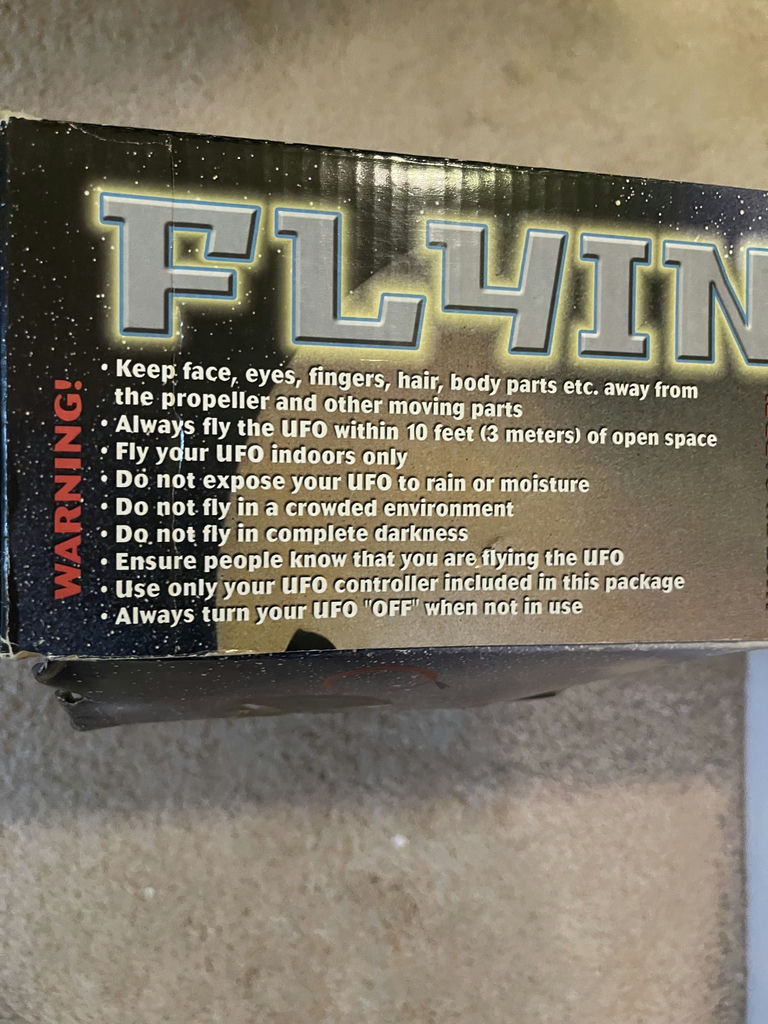 TOY- Flying UFO R/C Toy with Remote and Charger - image 9 of 9
