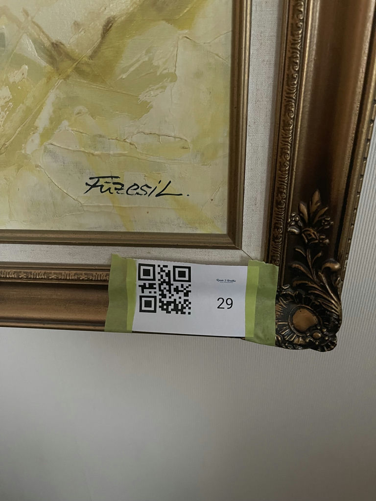 Lajos Füzesi - Oil on canvas Portrait - image 4 of 6