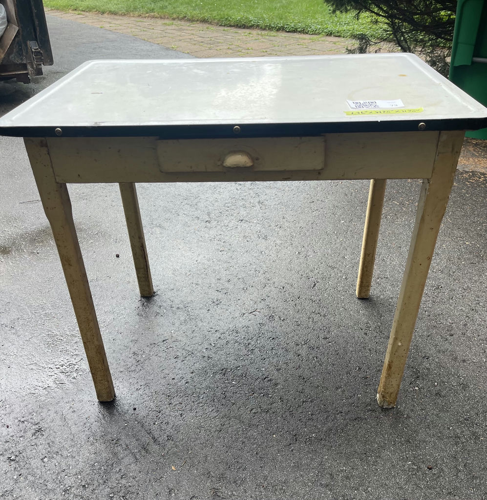 Metal Utility Table with Drawer - image 1 of 8