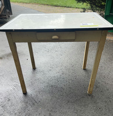 Metal Utility Table with Drawer - Image 1 of 8