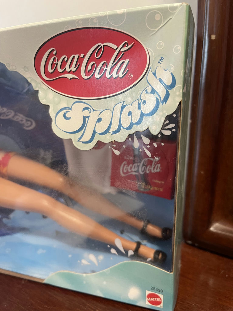 1999 Vintage Barbie Coca-Cola Splash Doll with Inflatable Tube - image 3 of 10