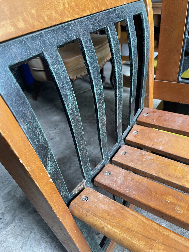 Wood and Metal Garden Bench - image 6 of 6
