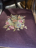 5 Dining Chairs- Wooden Chairs with Burgundy Upholstery and One Curved Wooden Seat Chair - thumbnail 14 of 15