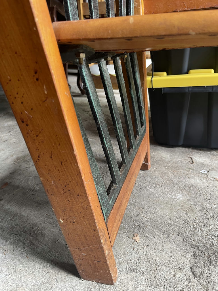 Wood and Metal Garden Bench - image 5 of 6