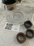 Assorted Glass Bowls, Ceramic Pots, and Wooden Napkin Rings - thumbnail 2 of 7