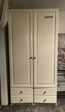 White Storage Cabinet With Shelves and Drawers - thumbnail 1 of 5