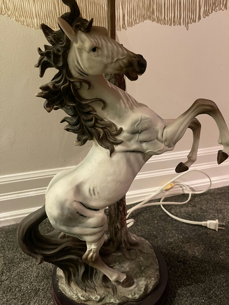 Horse Figurine Table Lamp with Fabric Shade - image 3 of 8