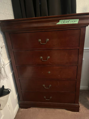 Wooden 5 Drawer Chest Dresser, With hidden top drawer - Image 1 of 6
