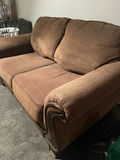 Brown Loveseat and Armchair - thumbnail 4 of 9