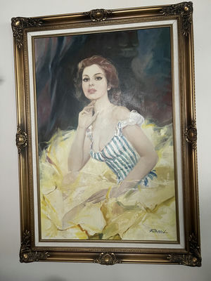 Lajos Füzesi - Oil on canvas Portrait - Image 1 of 6