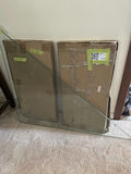 NEW Glass Triangle Table Top with Boxed VILA LINDVED Base/Stand -Black - thumbnail 1 of 5