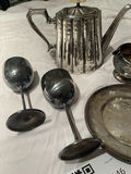 Silver Tea Service Items and Goblets - thumbnail 2 of 4