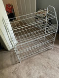 Set Of Two- White Metal Wire Shoe Storage Racks - thumbnail 1 of 4
