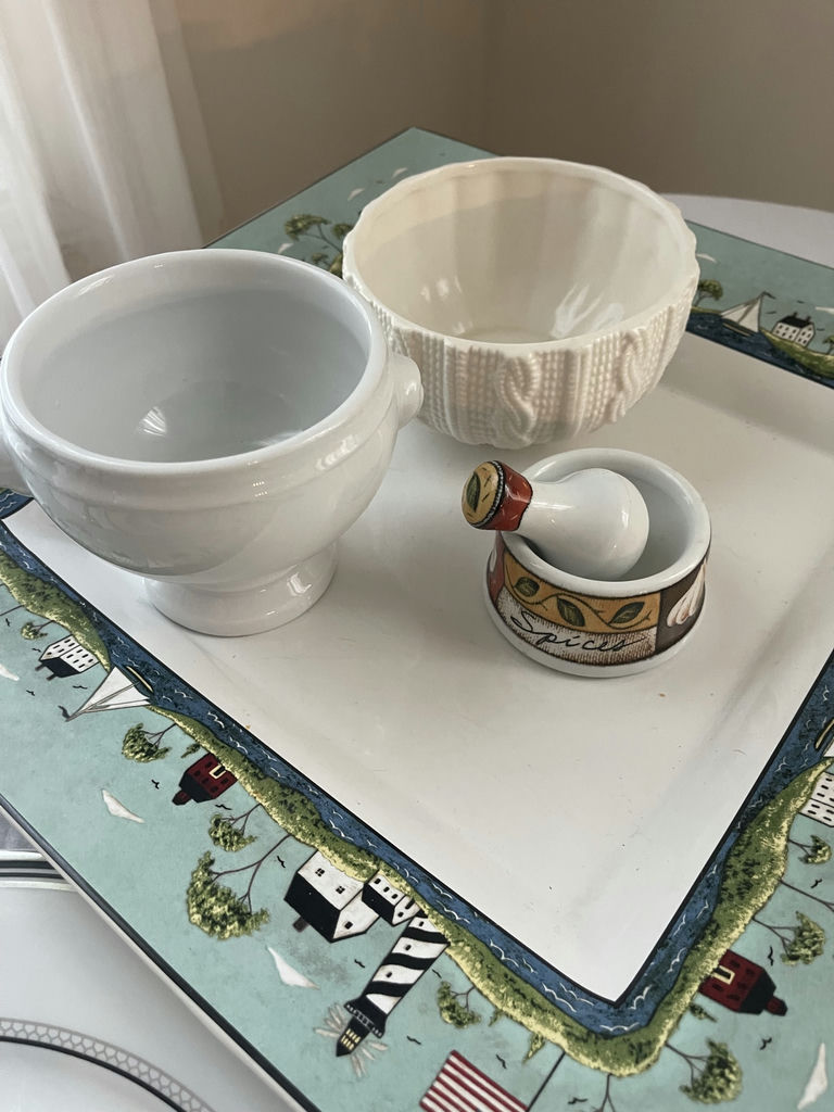 Assorted Ceramic Serving Dishes, Plates, and Decorative Bowls - image 7 of 13