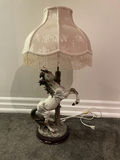 Horse Figurine Table Lamp with Fabric Shade - thumbnail 1 of 8