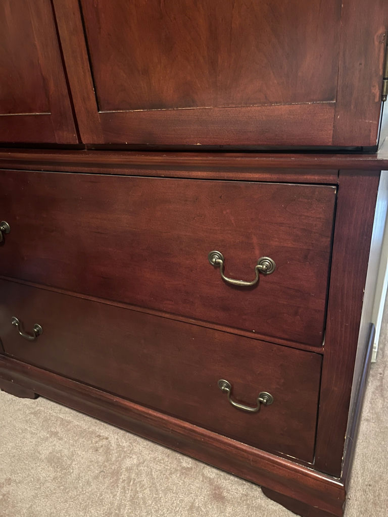 Wood Armoire Cabinet with Drawers - image 5 of 6