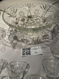 Glass Punch Bowl Set with Cups and Serving Bowls - thumbnail 2 of 7