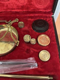 Vintage Brass Balance Scale Set with Weights and Case - thumbnail 7 of 10