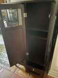 Pair of Dark Wood Storage Cabinets - thumbnail 3 of 5