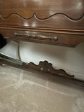 Wooden Sideboard Buffet Cabinet with Glass Top - thumbnail 5 of 6