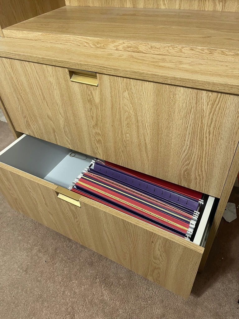 Woodgrain Storage Cabinet and Bookshelf with File Drawers - image 5 of 6