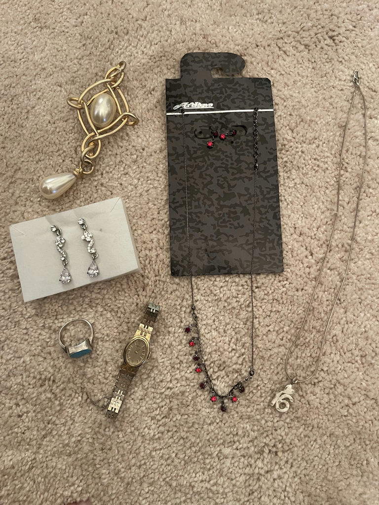 Assorted Jewelry, Watches, Ring Holder, and Sewing Machine Attachment Case - image 6 of 10