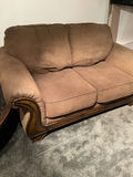 Brown Loveseat and Armchair - thumbnail 1 of 9