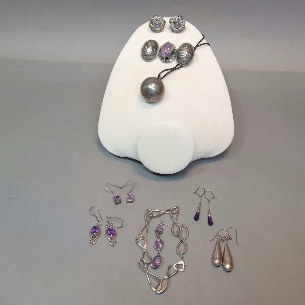 Silver & Amethyst Jewerly - image 1 of 12