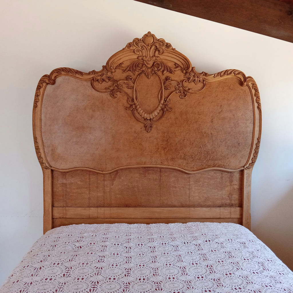Antique Bird's Eye Maple Bed - image 9 of 16