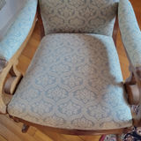 Antique Upholstered Rocking Chair - thumbnail 5 of 8