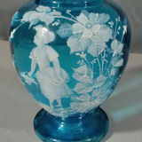 Victorian Mary Gregory Hand Blown Glass Vases - thumbnail 9 of 17