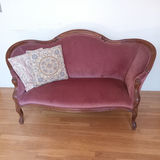 Antique Velvet Mauve Settee - thumbnail 1 of 12