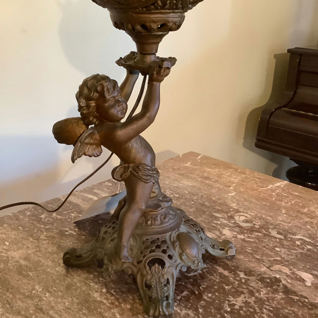 Antique Rococo Cherub Lamp - image 7 of 10