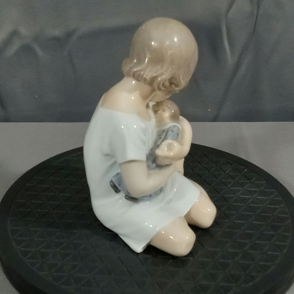 Royal Copenhagen Girl w/Doll Figurine - image 4 of 6