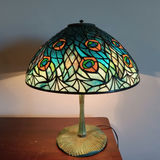 Tiffany-Style Peacock Shade Table Lamp - thumbnail 1 of 9