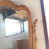 Antique Bird's Eye Maple Vanity w/Mirror & Bench - thumbnail 11 of 35