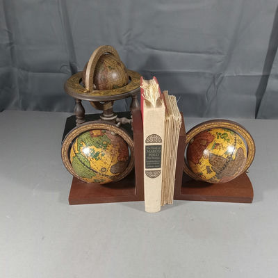 Globe Bookends, Paperweight, Marco Polo & Maps - Image 1 of 19