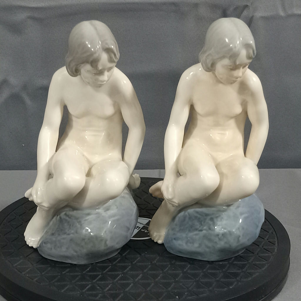 Royal Copenhagen Girl on Rock Figurines - image 2 of 9