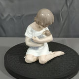 Royal Copenhagen Girl w/Doll Figurine - thumbnail 1 of 6