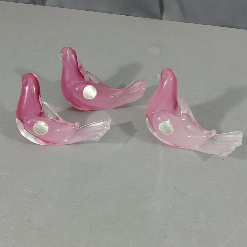 Vintage Murano Pink Glass Birds - image 7 of 9